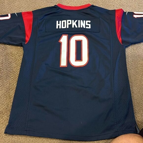 Nike Boys NFL Navy Blue Houston Texans Hopkins #10 Jersey - Size XL - Picture 7 of 7